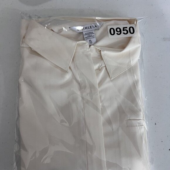 Athleta Urbanite 2.0 Womens XL Button Up Long Sleeve Tunic Top Blouse Minimalist - Picture 16 of 16